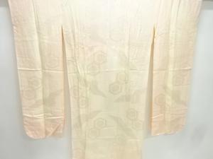 花亀甲に鶴模様織出し単衣振袖用長襦袢